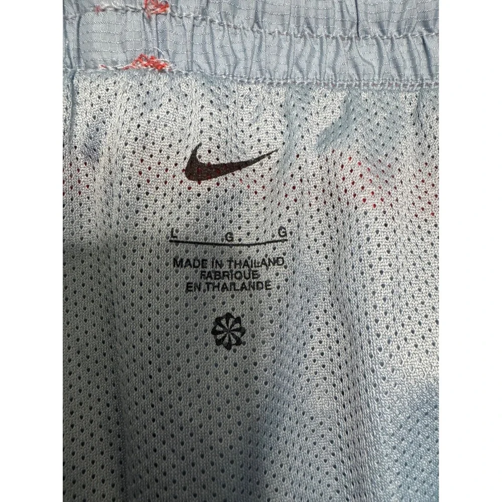 Nike Mens Colorblock Ripstop Athletic Shorts Blue Red Pink Size Large